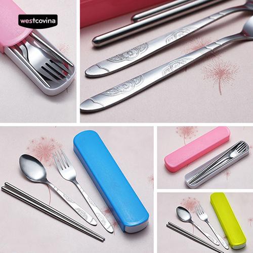 Bộ dụng cụ ăn bằng thép không gỉ tiện lợi chất lượng cao