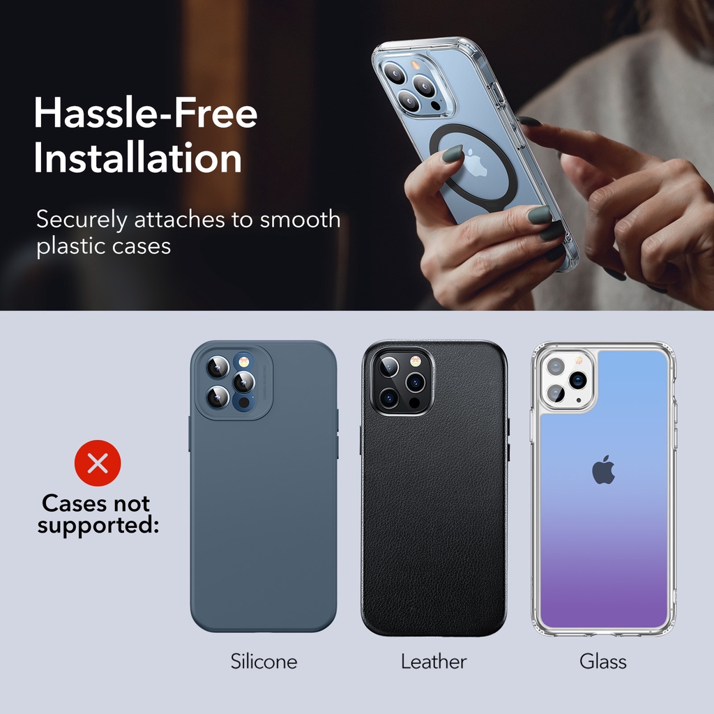 2 Vòng đệm magsafe 360 ESR thích hợp cho iPhone 13 13 Pro 13 mini 13 Pro Max 12 12 mini 12 Pro 12 Pro Max