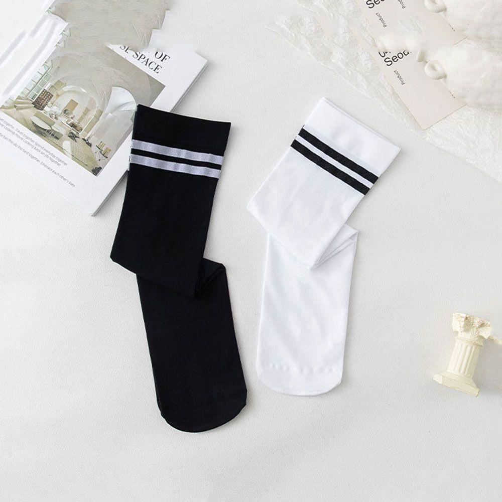 Vớ Thể Thao Dài Ngang Bắp Chân Kẻ Sọc Phong Cách Harajuku Gợi Cảm Cho Nữ