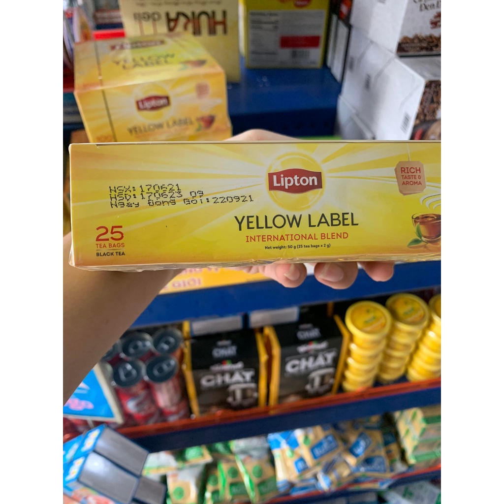Trà Lipton túi lọc nhãn vàng loại 25 túi/100 túi/hộp
