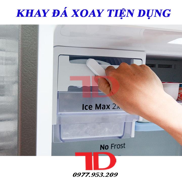 Khay làm đá Và Trữ Đá Viên Tiện Lợi Có Cần Xoay Để Rớt Đá Tự Động, Khay Làm Đá Cho Tủ Lạnh