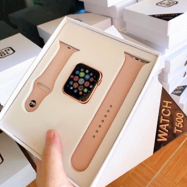 💥Chính Hãng💥 Đồng Hồ Thông Minh T500 Fullbox Kiểu Dáng Apple Watch Series 5, Chống Nước, Kết Nối Bluetooth, Đồng Hồ T500