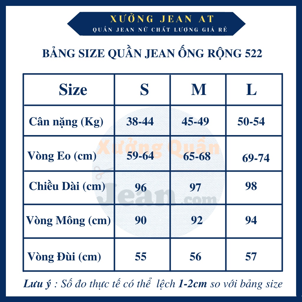 Quần Jean Ống Rộng Nữ Đen Trơn Basic Chất Bò Dày Dặn Dễ Mặc Dễ Phối 522