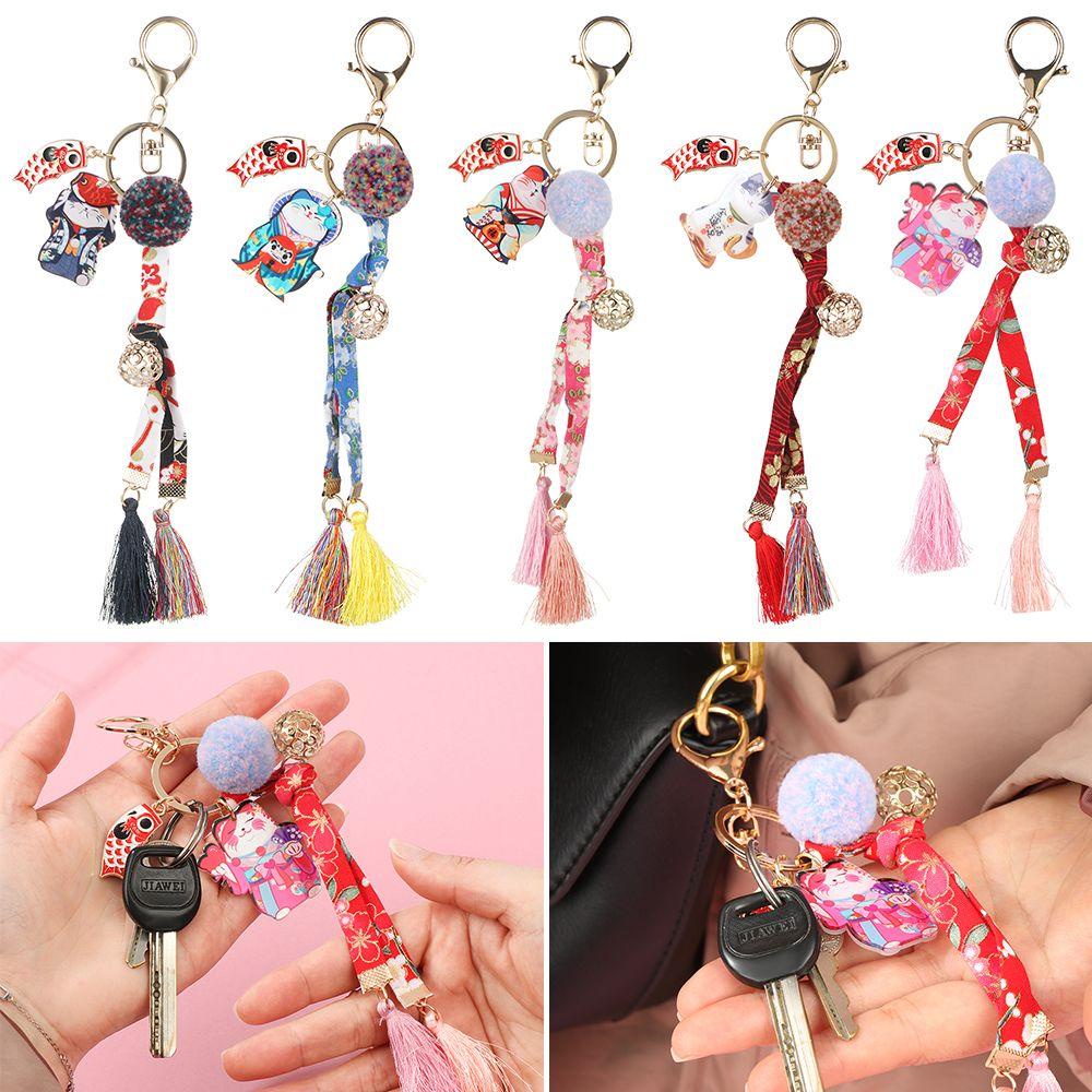 Móc Khóa Gắn Điện Thoại Di Động Hình Mèo May Mắn Đáng Yêu