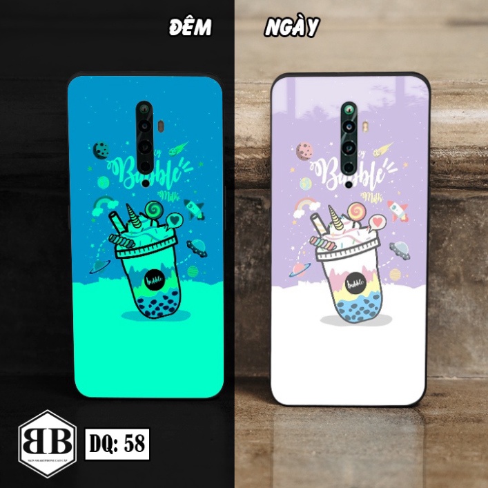 Ốp lưng kính Dạ Quang Oppo RENO 2 / RENO2 F / RENO2 Z    phát sáng trong đêm siêu ngầu