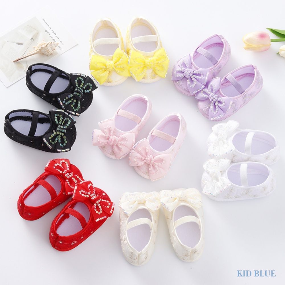 Giày búp bê đính nơ chống trượt thời trang dành cho bé