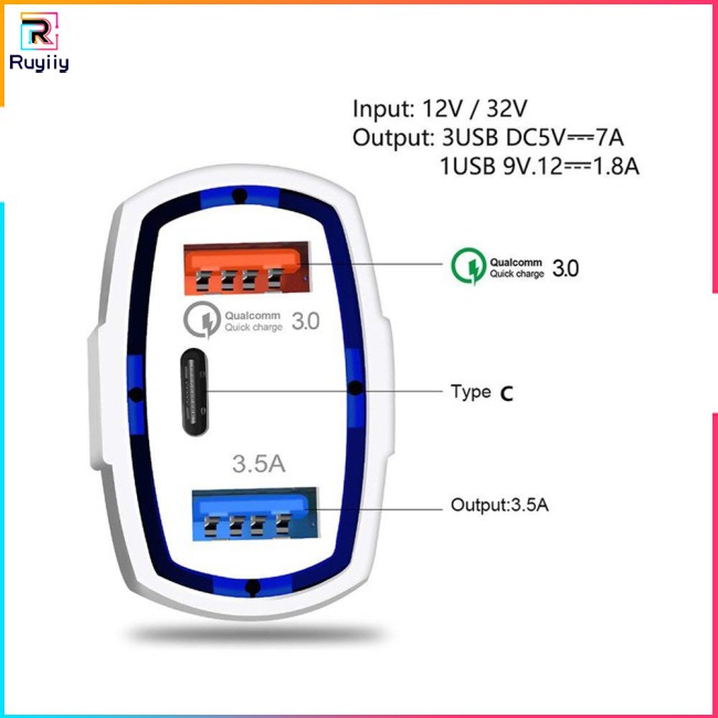 HTC Bộ Sạc Nhanh Usb 3.0 35w Cho Iphone X / 8 / Plus / Samsung Galaxy + / Lg / Nexus