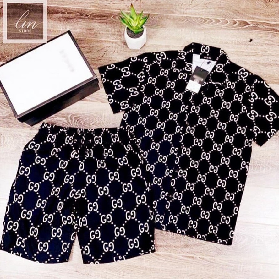 Bộ quần áo hè nam cổ bẻ cao cấp