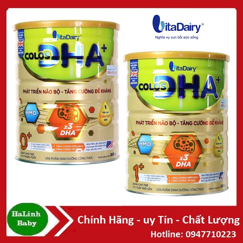 Sữa Bột Colos DHA 0+ 1+ 800g