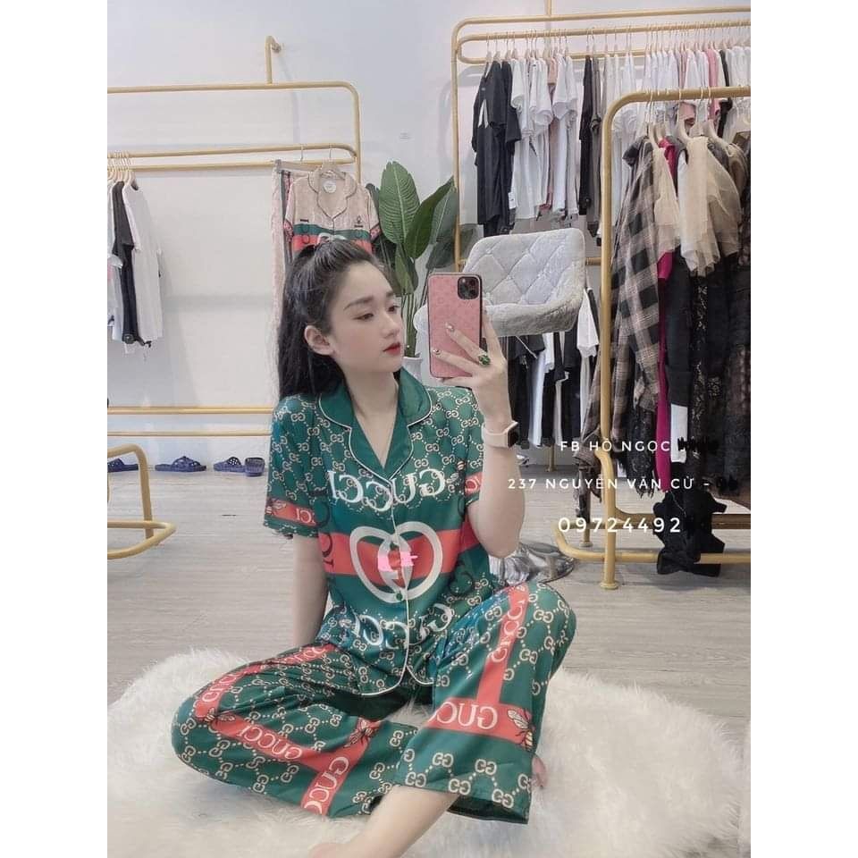 Bộ pizama tay cộc quần dài xinhh