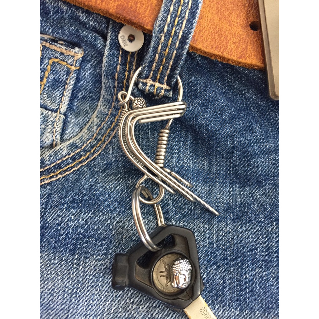 Móc Khóa Inox 304 Uốn Hình Chú Chim Sẻ