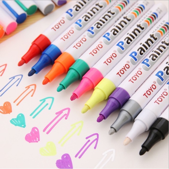 Bút Đánh Dấu Vỏ Màu Trắng Chống Thấm Nước Sử Dụng Tiện Lợi