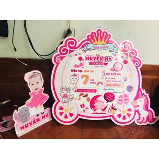 bảng thành tích bé gái ( 40 x 30) cm