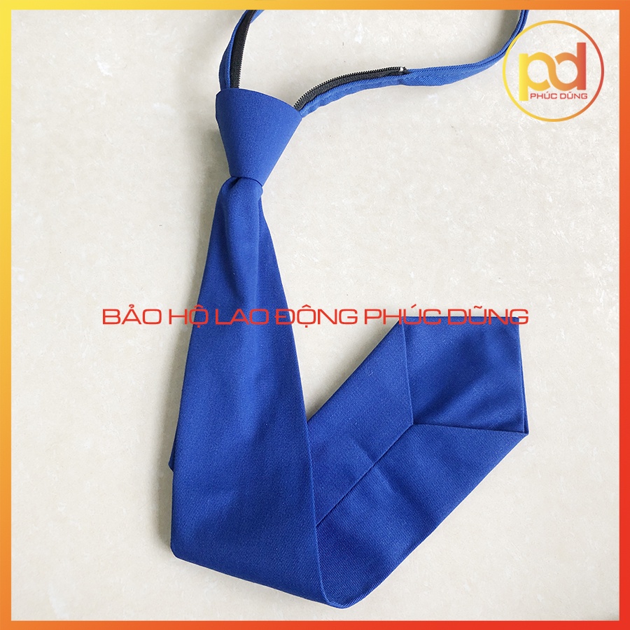 cà vạt xanh biển dây rút dây kéo và kẹp đồng thắt sẵn tiện lợi giá rẻ - đồng phục bảo vệ chuyên nghiệp đẹp giá rẻ
