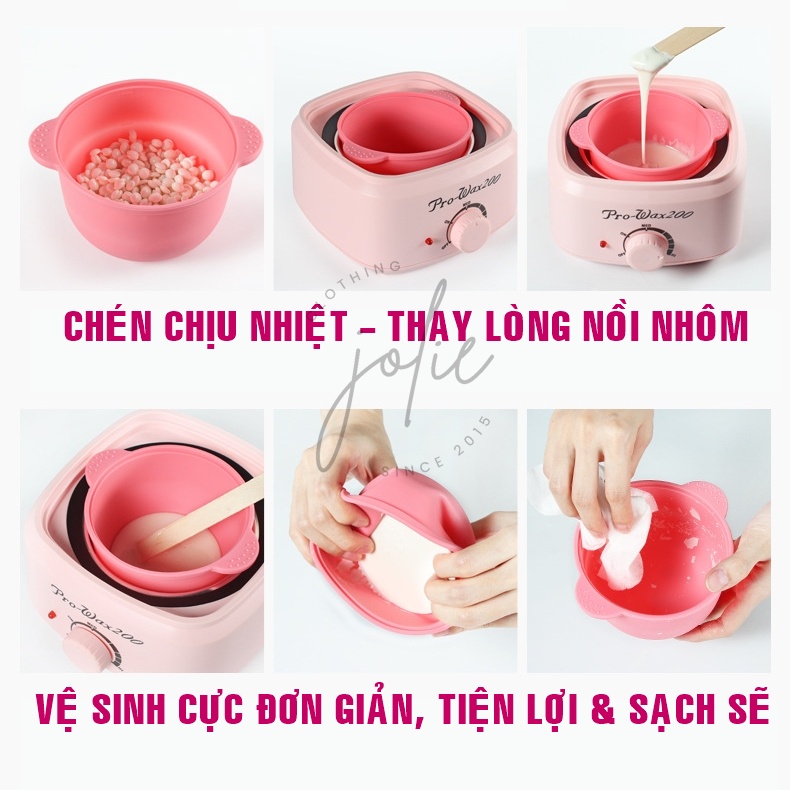 Chén silicon nấu sáp wax lông chịu nhiệt, làm sạch dễ dàng