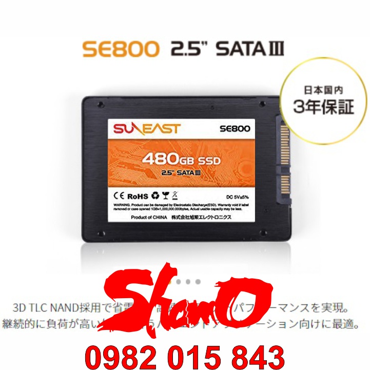 Ổ cứng SSD 480GB SunEast ( SE800 2.5” SATA III – Hàng nội địa Nhật ) – Chính Hãng – Bảo hành 3 năm