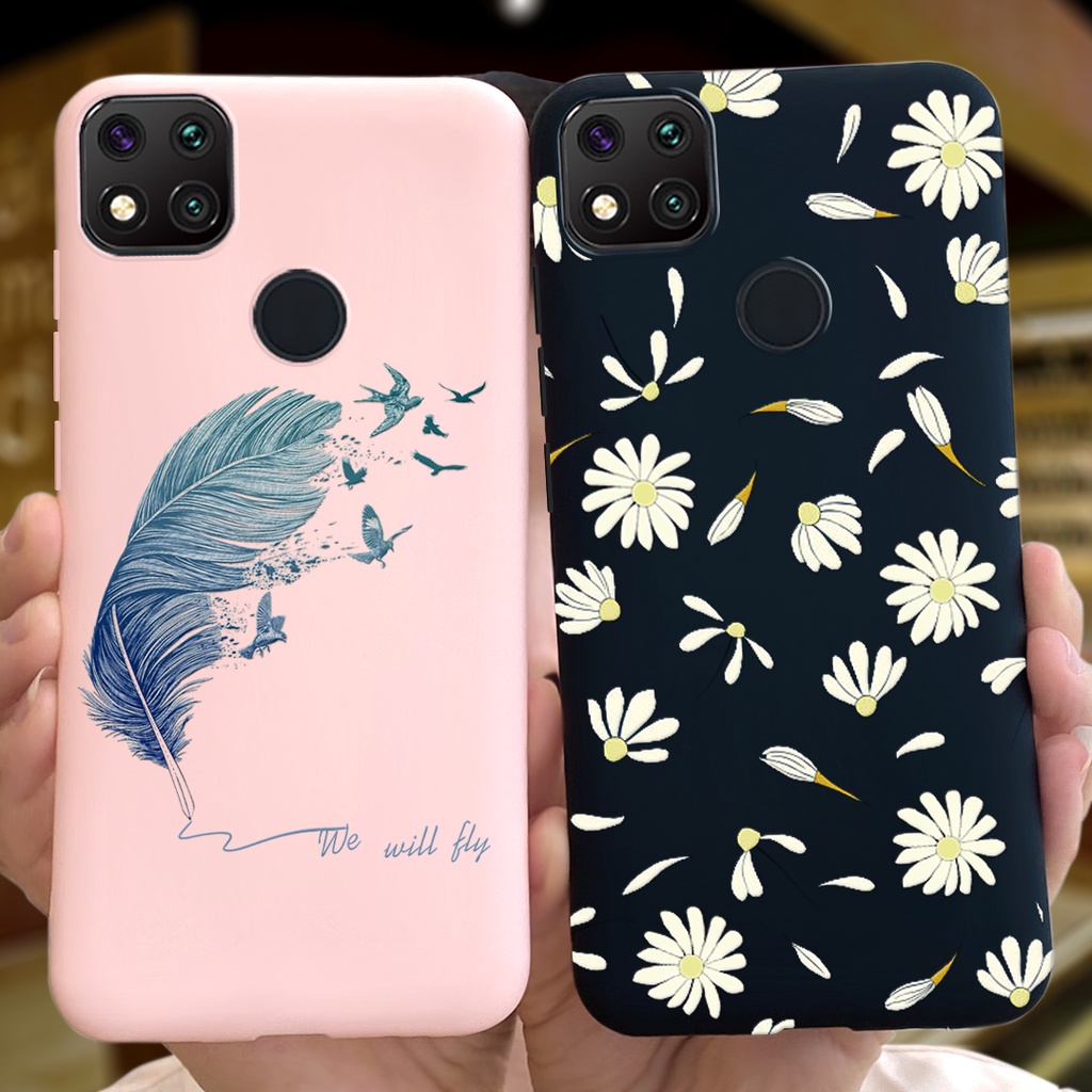 Ốp điện thoại TPU dẻo họa tiết hoa/ lông vũ/ đám mây xinh xắn thích hợp cho XIAOMI REDMI 9C/ REDMI 9A/ REDMI 9