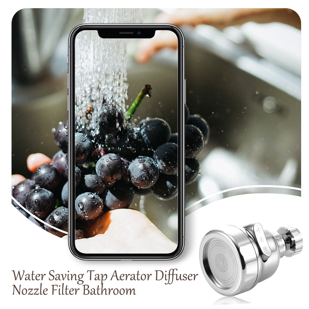[ff86]360-Degree Universal Sink Faucet Bathroom Water-Saving Outlet Adapter Tap Adjustable High Pressure Nozzle Kitchen