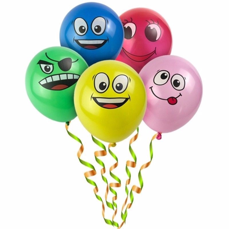Set 10 bong bóng 12'' hình mặt cười