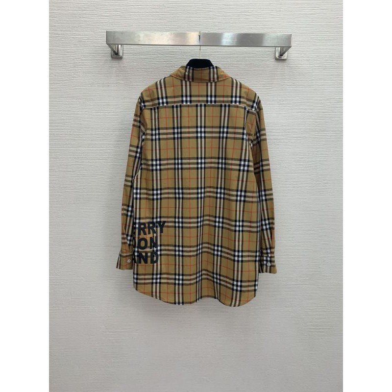 áo sơ mi nam nữ dài tay oversize in chữ Burberry london england BBR