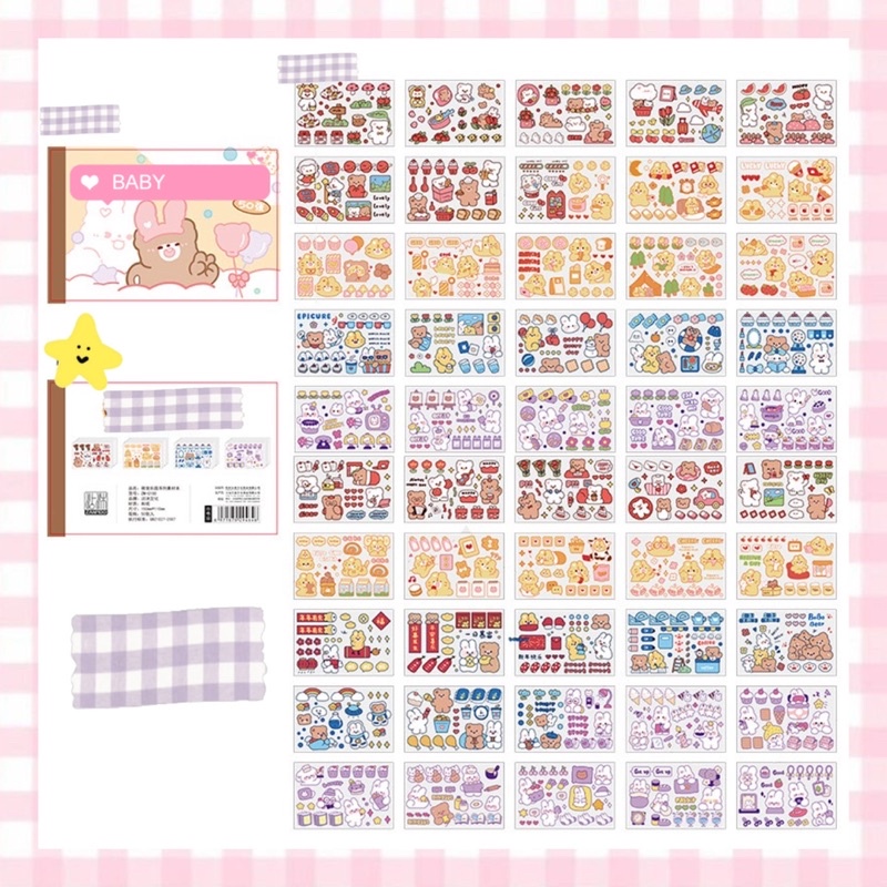 SỔ STICKER 50 TỜ DỄ THƯƠNG