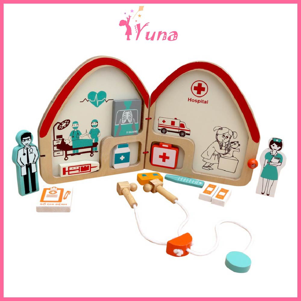 Bé tập làm bác sĩ - Đồ chơi gỗ thông minh Winwintoys cho bé