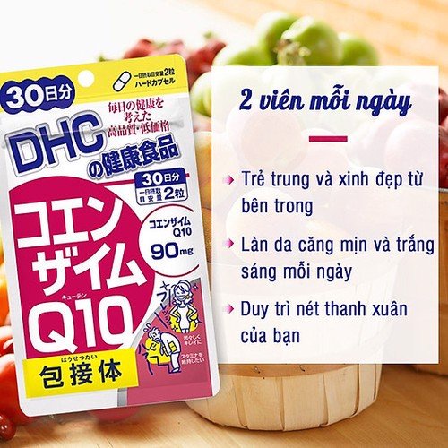 Viên uống DHC Coenzyme Q10 gói 30 ngày Nhật Bản hỗ trợ làm đẹp da
