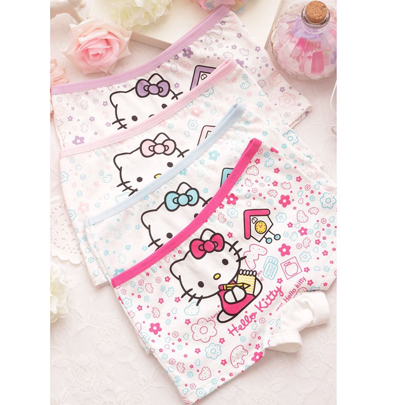 Set 3 quần lót in hình mèo kitty dễ thương cho bé gái