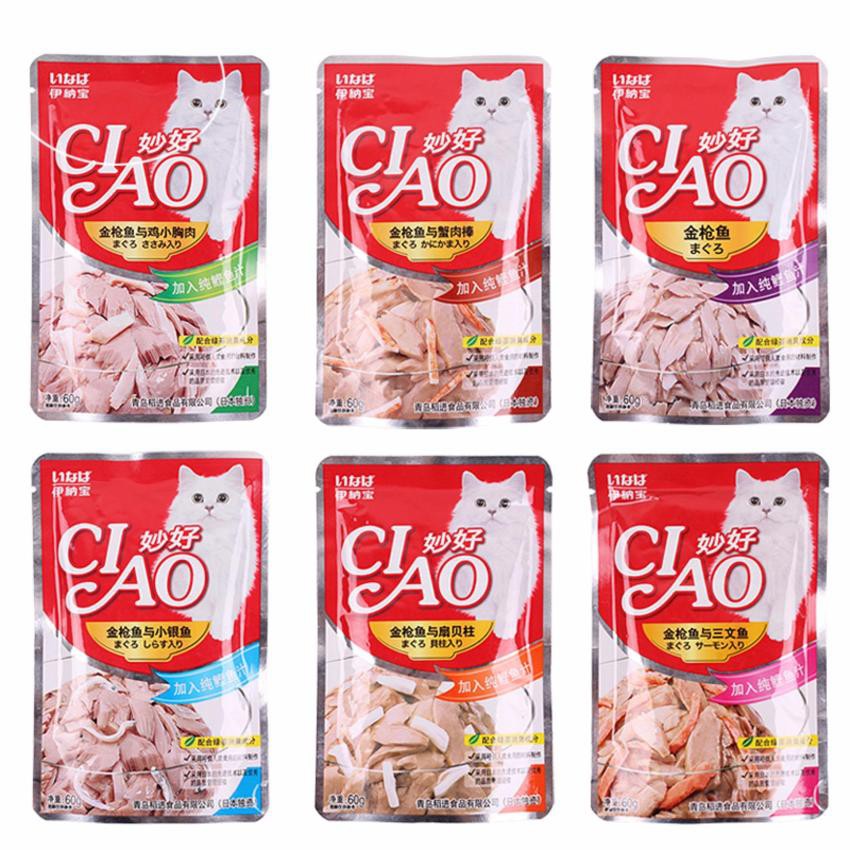 Lốc 12 Gói Xốt Ciao Cho Mèo Trộn Nhiều Vị