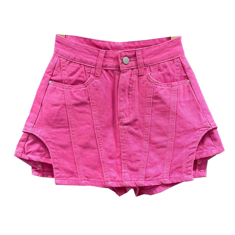 Chân Vây Jean - Chân Váy Dáng Chữ A Lưng Cao Thời Trang Xuân Hè Màu Hồng Phong Cách Mới Dành Cho Bạn Nữ