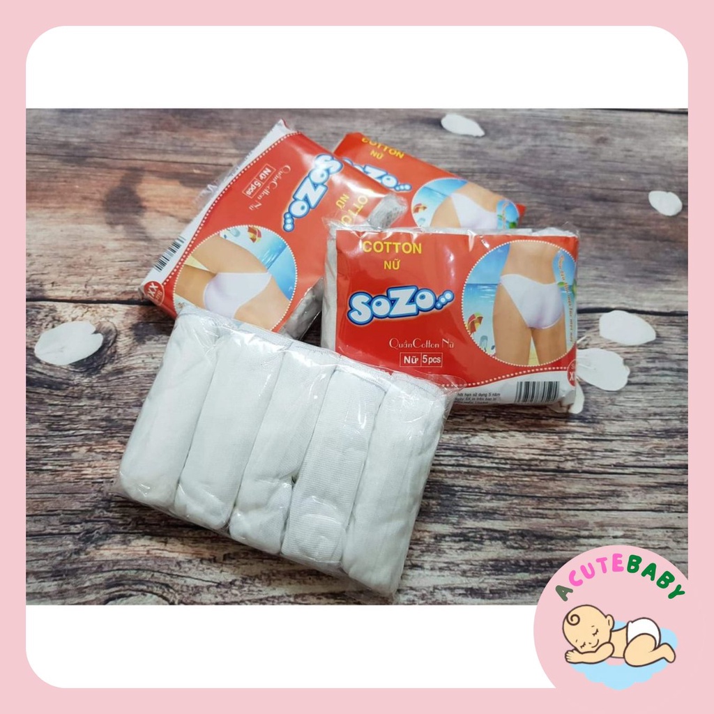Quần lót giấy cotton dùng 1 lần cao cấp hàng đẹp set 5 chiếc