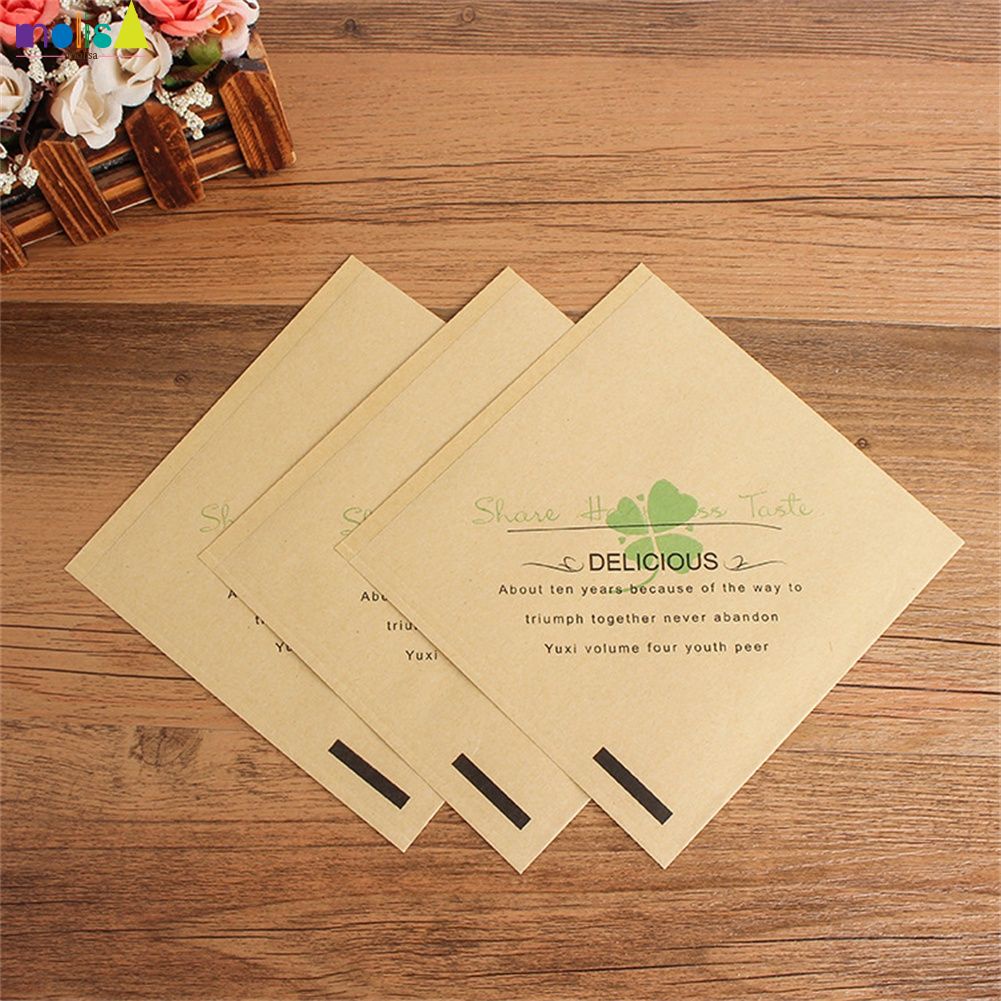 SẴN SÀNG 100pcs Bánh bánh sandwich dầu bằng chứng Gói Giấy Nướng-bằng chứng giấy vuông bánh mì Món Tráng Miệng Pad Kraft Giấy nướng bao bì thực Túi Giấy-molisa