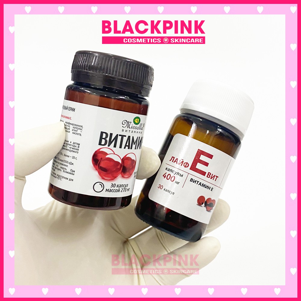 Vitamin E Đỏ Nga MIRROLLA hàm lượng 270mg và 400mg -  Chống lão hóa, làm đẹp da, sáng da, căng bóng, chuẩn auth nhập Nga | BigBuy360 - bigbuy360.vn