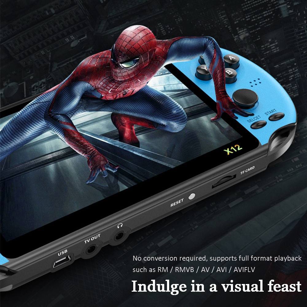 Máy Chơi Game Cầm Tay X12 PSP 2000 5.1 Inch 8GB Hỗ Trợ Video NES GBA Cổ Điển