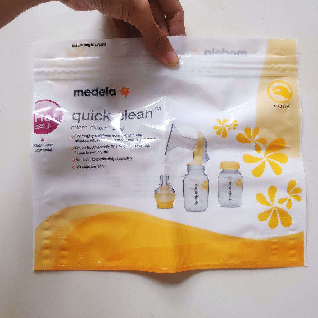 Túi tiệt trùng lò vi sóng Medela - Quick clean micro-steam bag