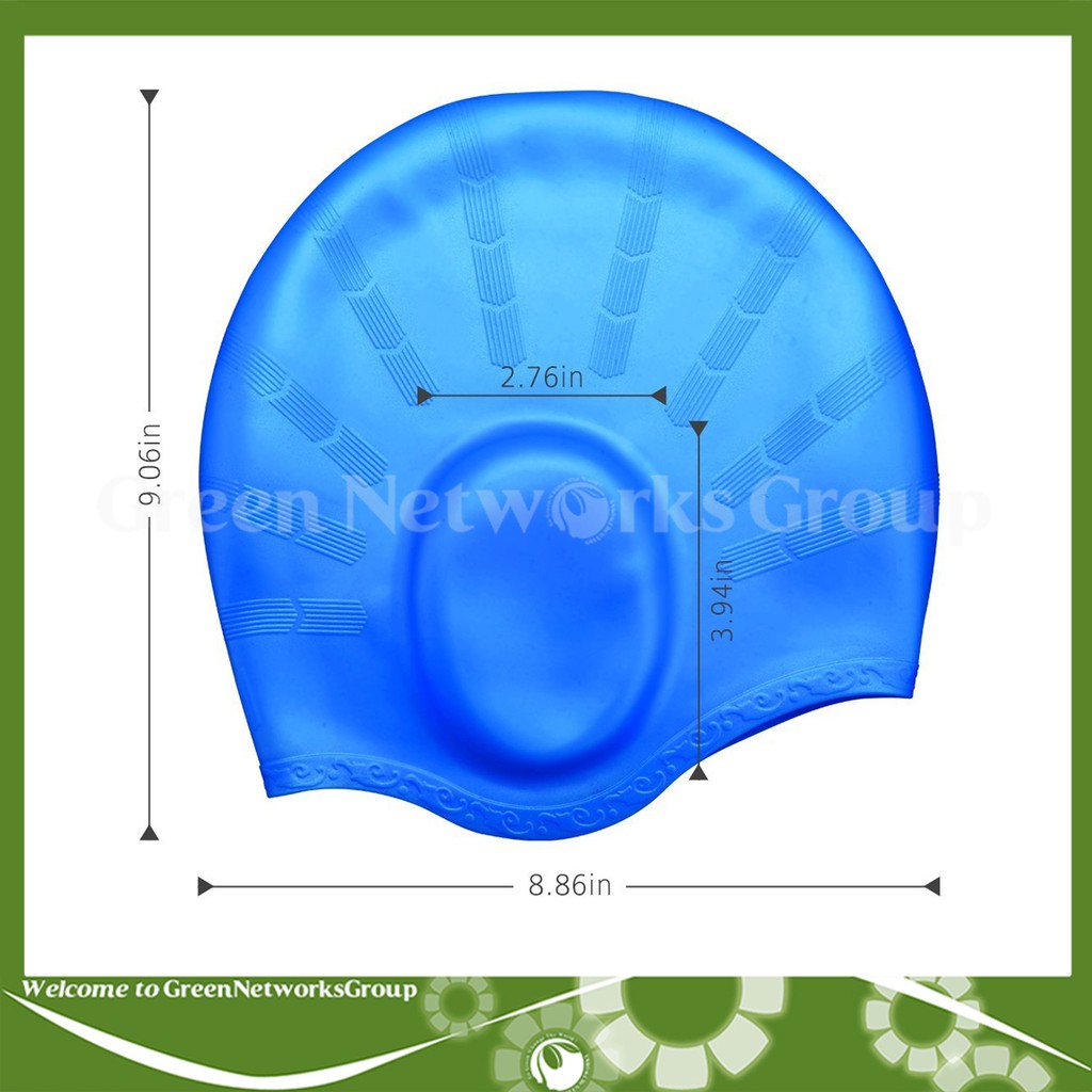 Nón bơi, mũ bơi Silicon che tai Greennetworks