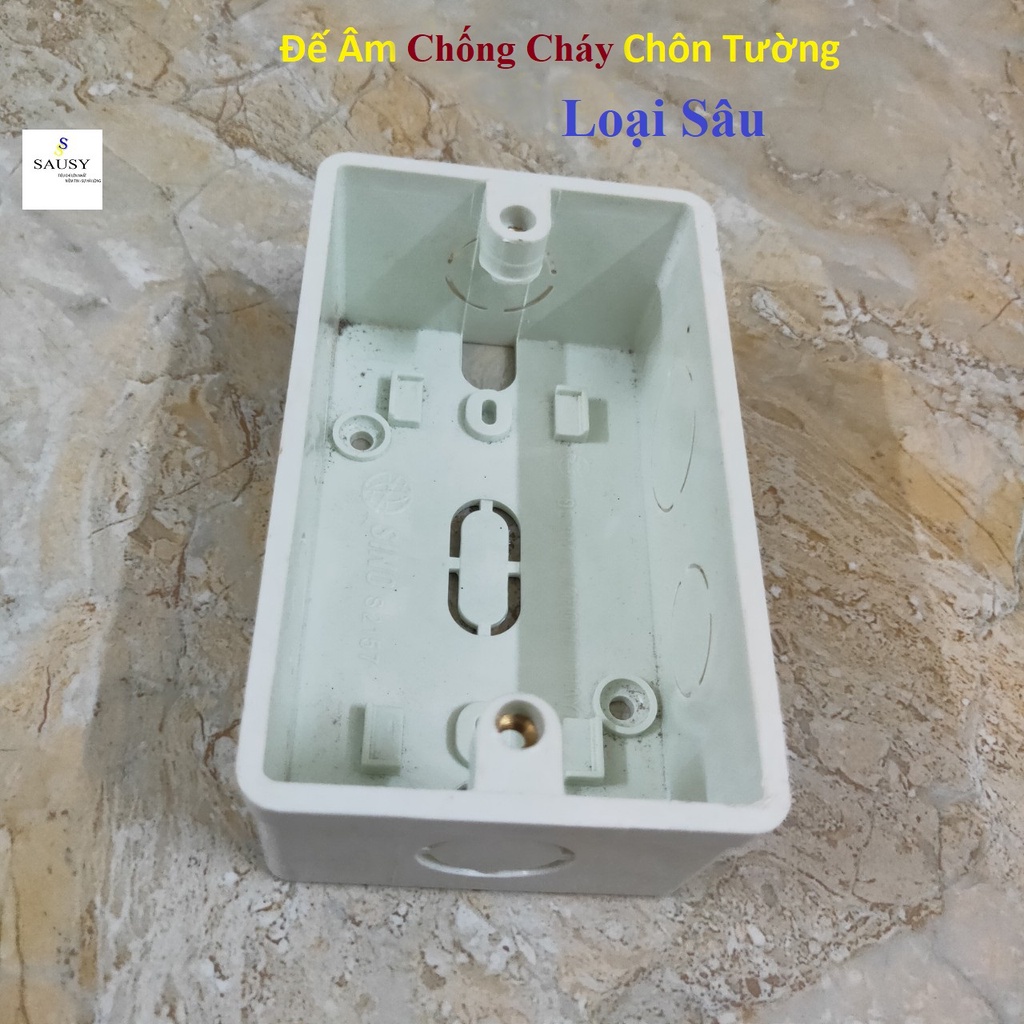 {SINO} Đế âm Ổ điện chôn tường loại Đơn kiểu Sâu Chống Cháy