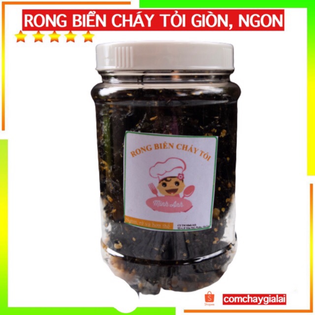 Sale rong biển cháy tỏi giòn ngon hộp 80gr