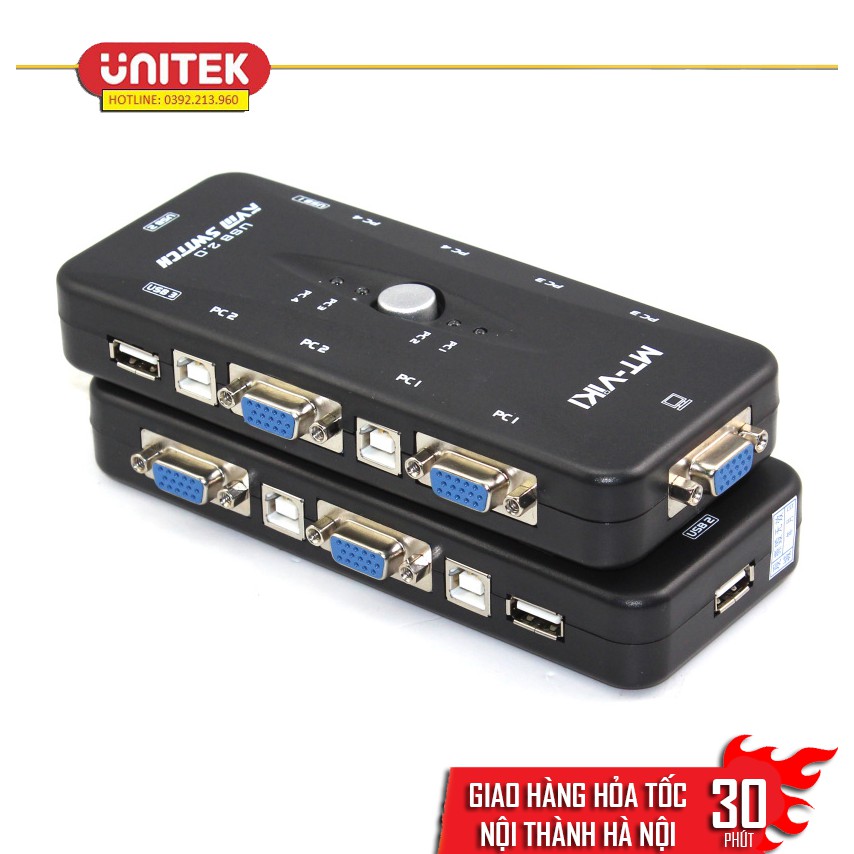 Bộ chia KVM USB MT- VIKI 4 cây dùng 1 màn hình