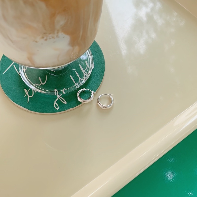 Bông tai khuyên tai tròn Bạc 925 - Mini Kiko earrings