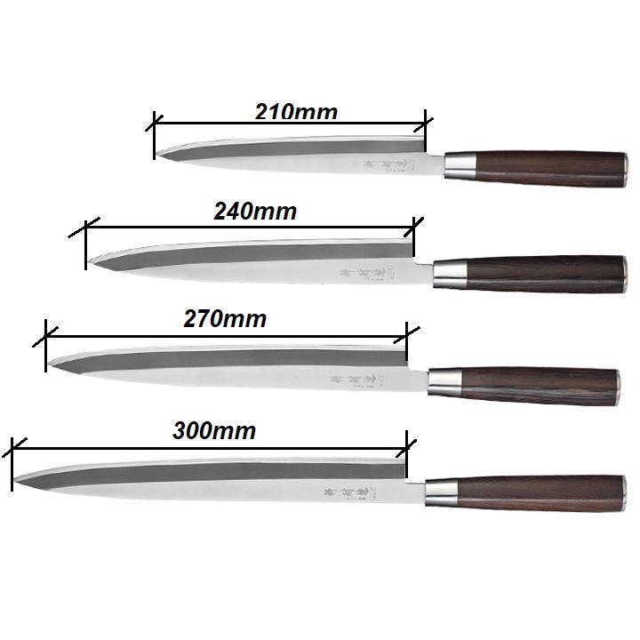 Dao thái sashimi cắt sushi kiểu Nhật hàng nội địa Trung Quốc lưỡi dày từ  3.5-4mm