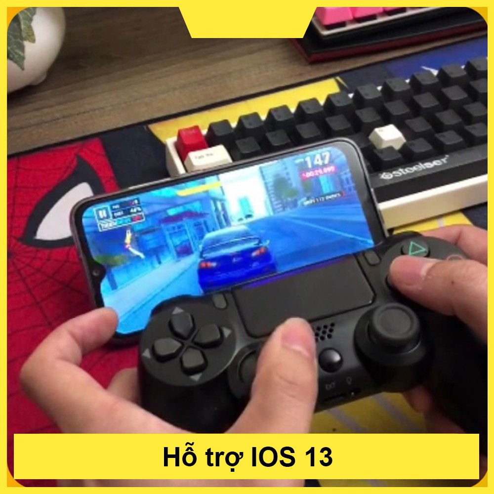 Tay cầm chơi game không dây Bluetooth - Tay cầm chơi game PC Laptop, PS4, điện thoại Android, IOS 13 - Full skil Fo4 Pes | BigBuy360 - bigbuy360.vn