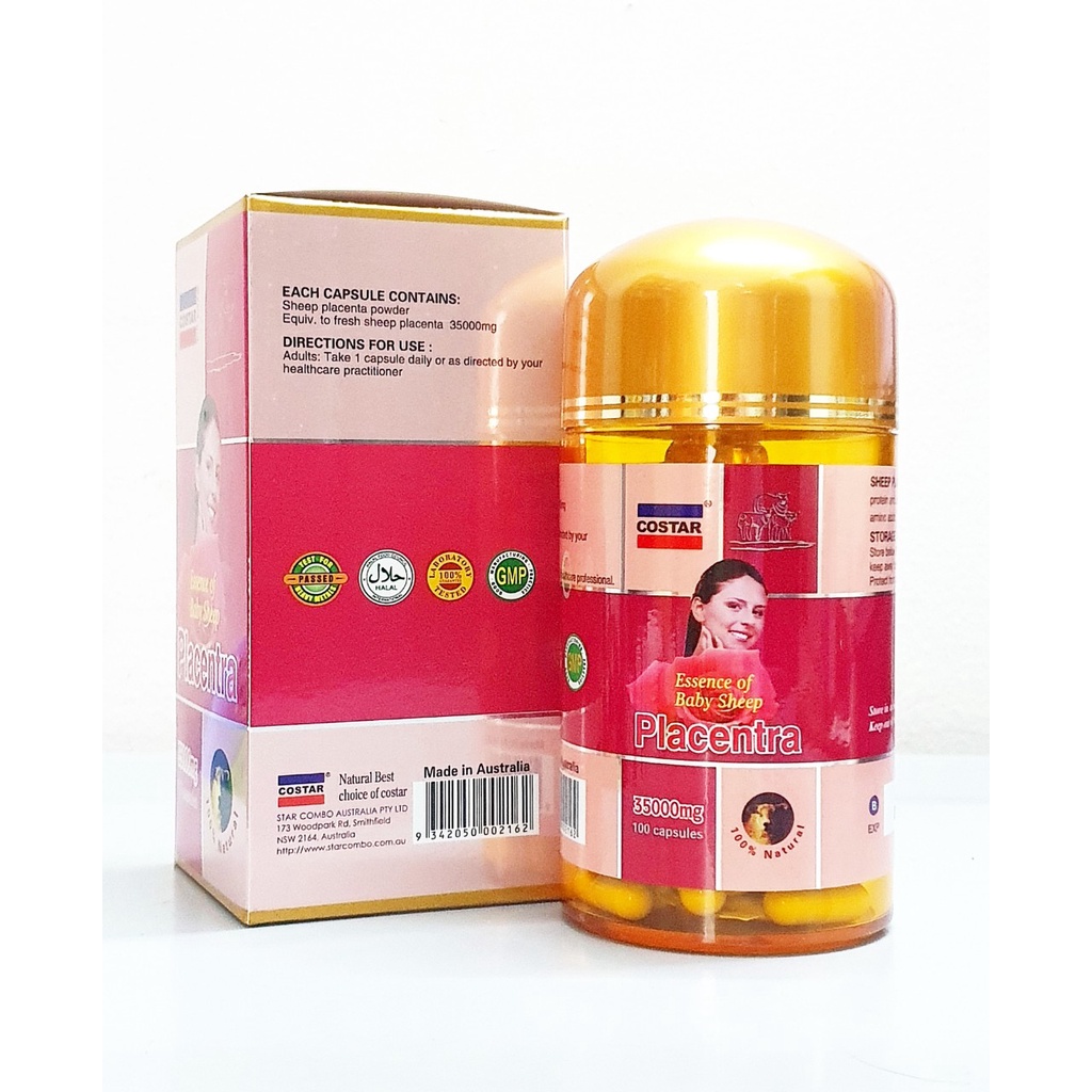 Nhau cừu placentra costar 35000mg chai 100 viên từ úc 35000 placenta
