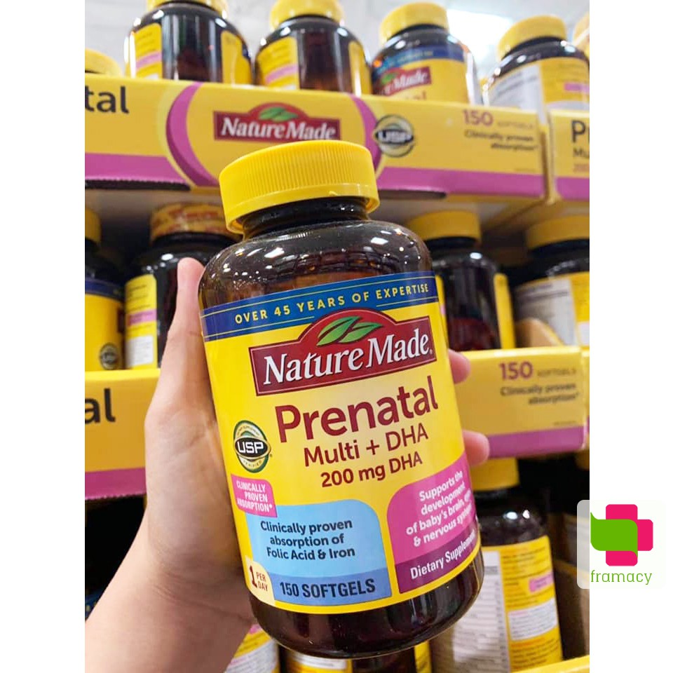 Vitamin tổng hợp bầu nature made prenatal multi + dha, mỹbổ sung dinh dưỡng - ảnh sản phẩm 2