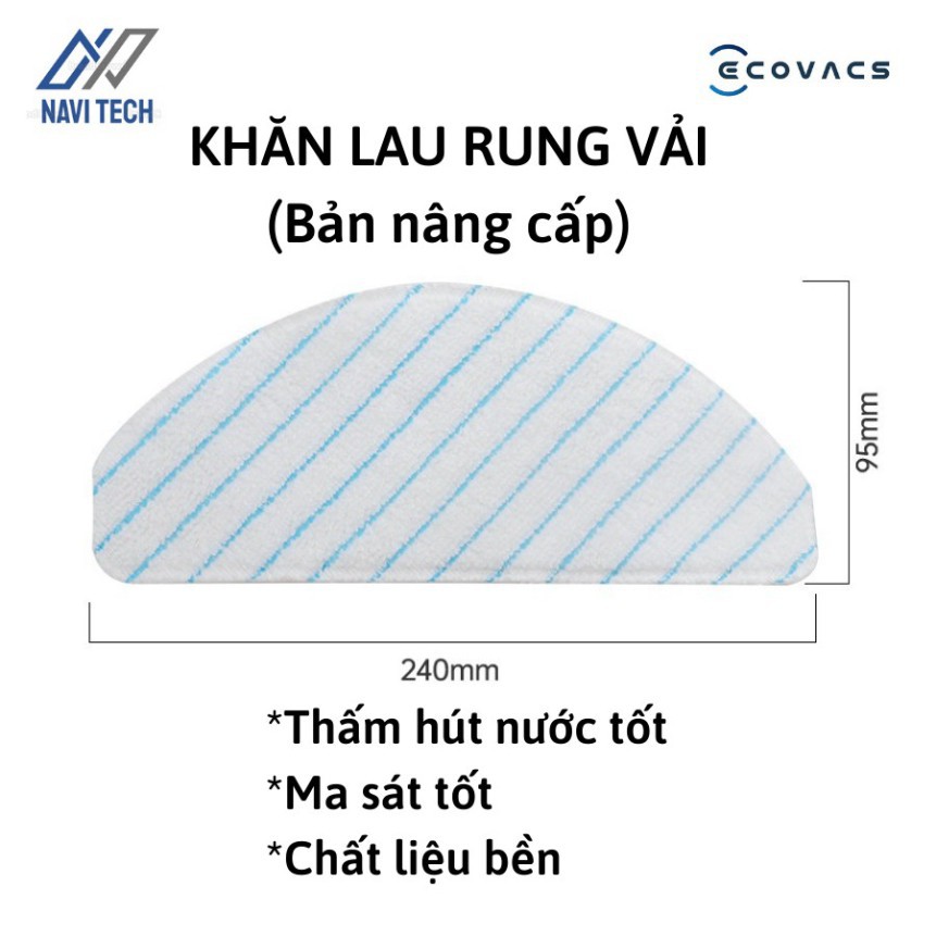 Khăn lau rung Robot hút bụi lau nhà Ecovasc Deebot T8 Aivi /T8 Power/ T8 Aivi plus