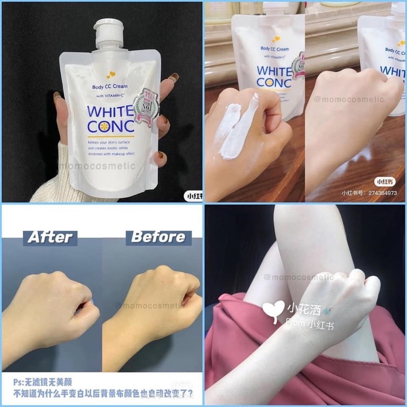 Sữa dưỡng thể trắng da White CC Cream Vitamin C White Conc Nhật