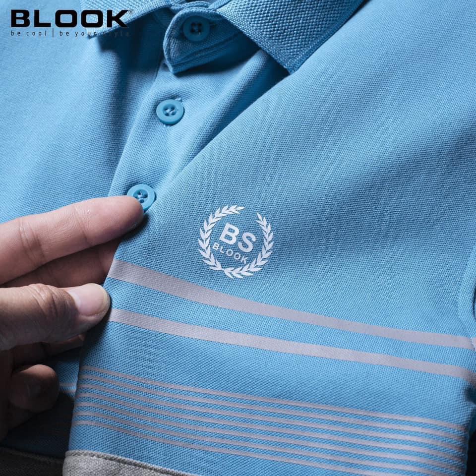 Áo polo nam  cổ bẻ vải thun cá sấu cotton co giãn tốt phối sọc 2 màu trẻ trung, xuất xịn mã 33395 BLOOK | BigBuy360 - bigbuy360.vn