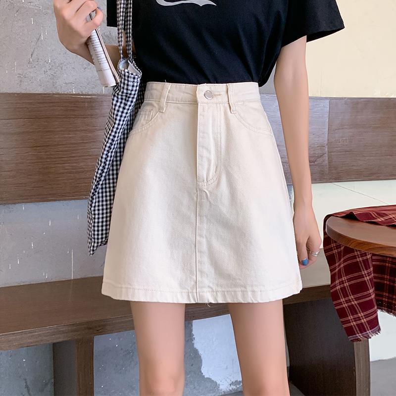 Chân Váy Ngắn Lưng Cao Bằng Vải Cotton Nguyên Chất Thời Trang Xuân Hè Hàng Mới 2021