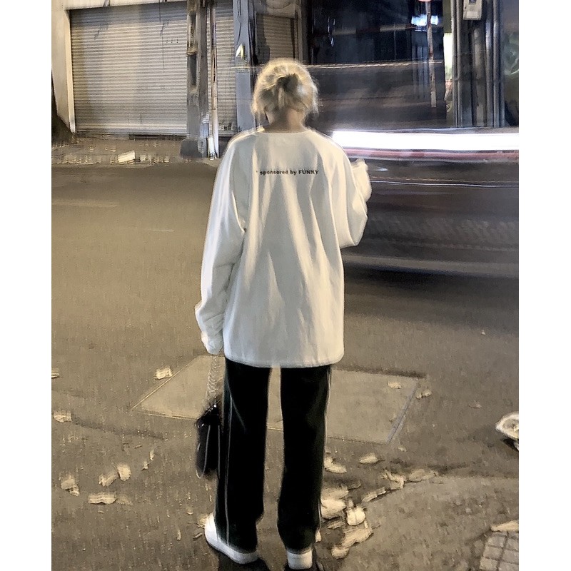 [Mã SKAMPUSHA7 giảm 8% tối đa 50K đơn 250K] ÁO FUNKY BASIC LONG SLEEVE TRẮNG | BigBuy360 - bigbuy360.vn