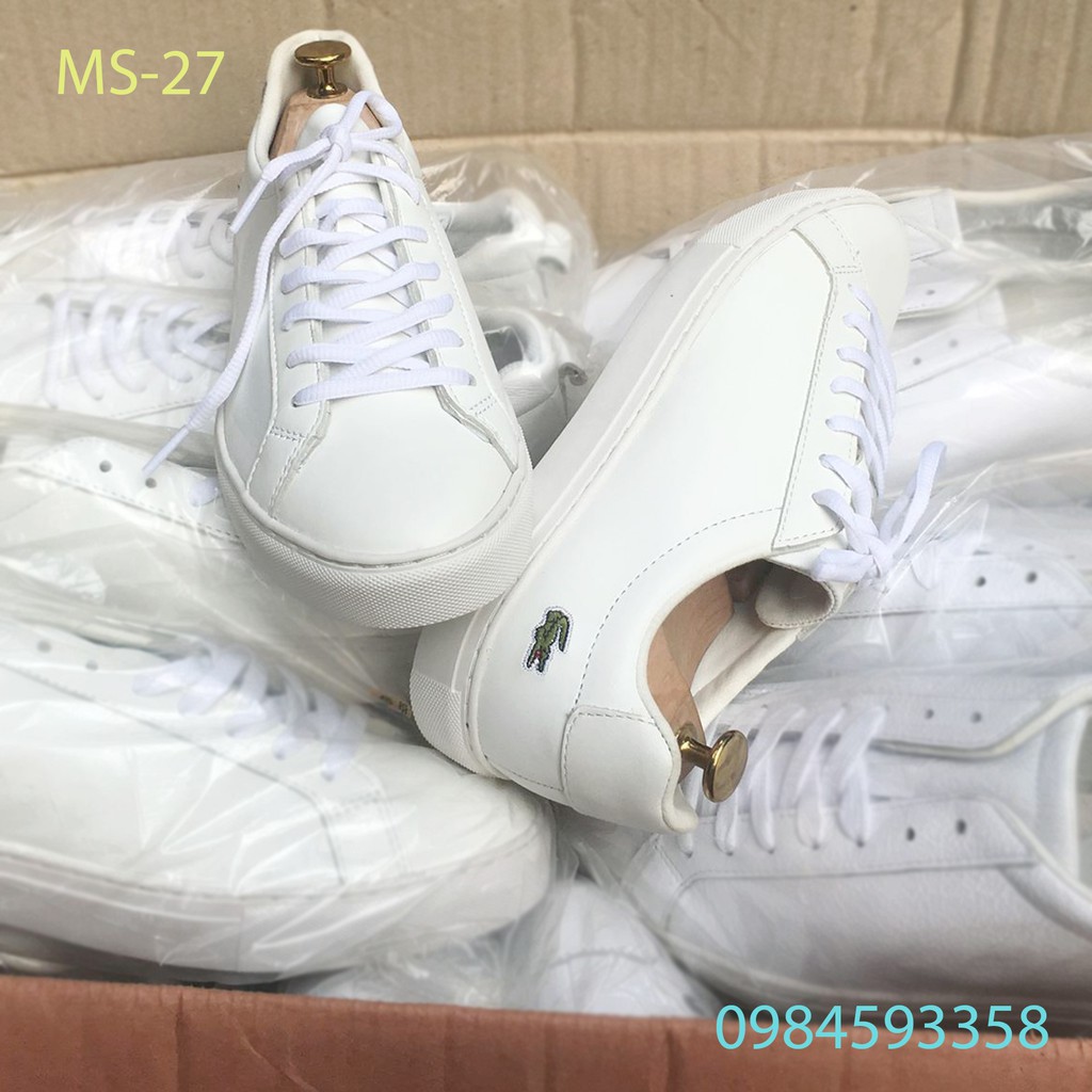 Giày Sneaker nam màu trắng VNXK da thật 100% - xả bom SIÊU SỐC